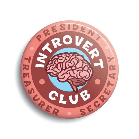 Introvert Club button | Etsy