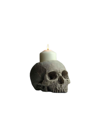 skulls candle holders dark aesthetic