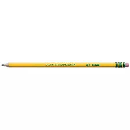 Ticonderoga Premium Wood Pencils, Sharpened #2 Lead, Yellow, 60 Count - Walmart.com