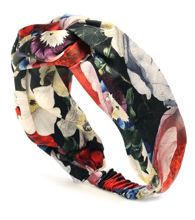 Floral Silk-Satin Headband - Erdem | Mytheresa