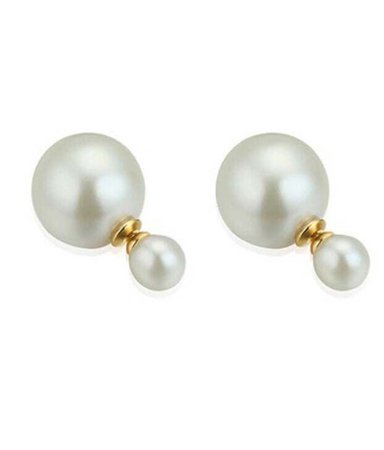 big pearl stud earrings - Google Search