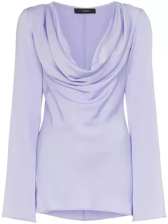 Ellery Arshile Cowl Neck And Fluted Sleeve Top - Farfetch