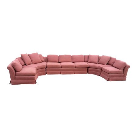 1960s Mid Century Baker Sectional Sofa in Pink | Chairish