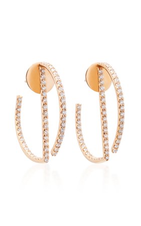 Geo Art 18K Rose Gold Diamond Earrings by Kavant & Sharart | Moda Operandi