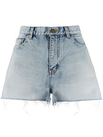 Saint Laurent unfinished hem denim shorts - Buy Online AW19 - Quick Shipping, Price