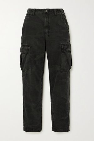 Black Equaliser camouflage-print denim straight-leg cargo pants | Ksubi | NET-A-PORTER