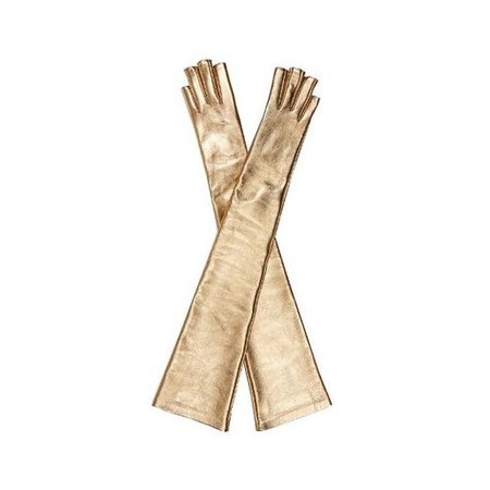 Gucci Metallic fingerless elbow-length gloves