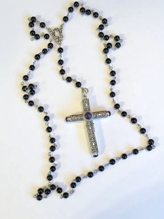 Sterling Silver Cruel intentions Cross with Labradorite Stones on an Onyx  beaded Rosary with a Sterling silve… | Cute jewelry, Pretty jewellery,  Jewelry inspiration