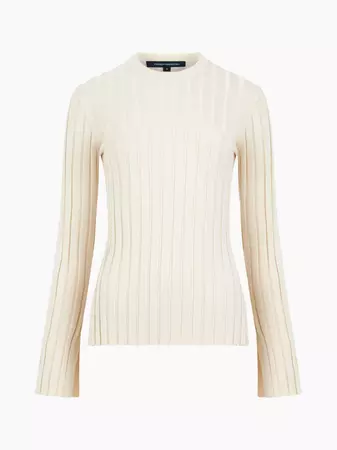 Minar Pleated Sweater Classic Cream | French Connection US