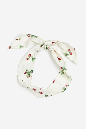 Scarf/Headband - White/strawberries - Ladies | H&M US