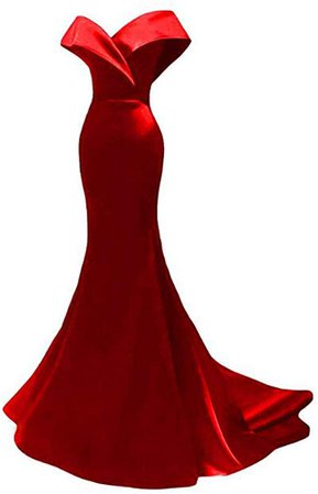 alilith.Z Off The Mermaid Prom Dress Satin Evening Dress Party Gowns For Women 8 White at Amazon Women’s Clothing store