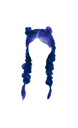 Blue Braid Bun Hair (Dei5 edit)