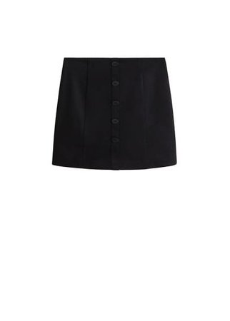 MANGO Textured cotton-blend miniskirt