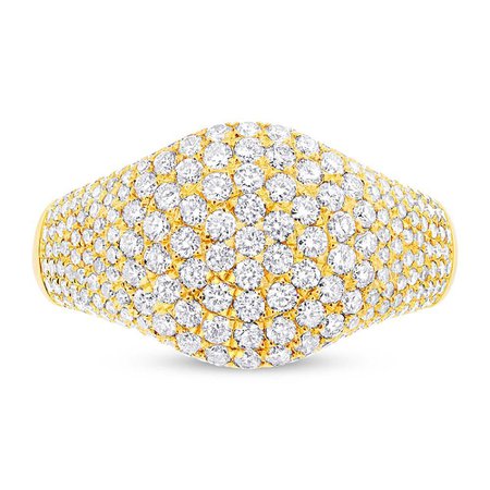Domed Pave Pinky Ring – Stephanie Gottlieb
