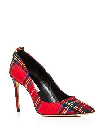 Brian Atwood Women's Voyage Pointed Toe Plaid High-Heel Pumps | Bloomingdale's