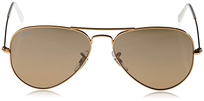 Ray-Ban 3025 Aviator Large Metal Mirrored Non-Polarized Sunglasses, Gold/Brown/Silver Mirror (001/3K), 55mm: Amazon.ca: Clothing & Accessories