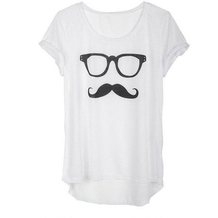 mustache shirt with glasses
