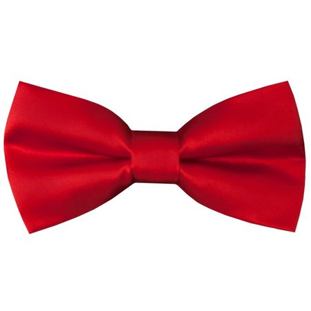 Scarlet Red Boys Bow Tie | Kids Satin Tie | Childrens Wedding Bow Tie