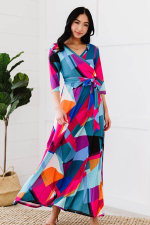 Shapeshifter Geometric Maxi Dress
