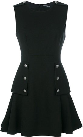 Black Buttoned Mini Dress 1