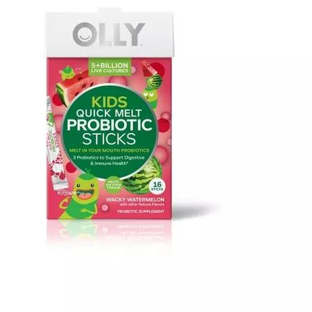 Olly® Kid's Probiotic Dietary Supplement Quick Melt Sticks - Watermelon - 16ct : Target