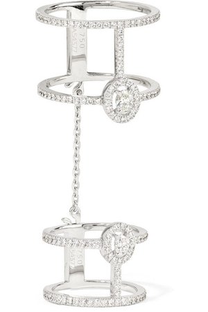Messika | Glam'Azone 18-karat white gold diamond ring | NET-A-PORTER.COM