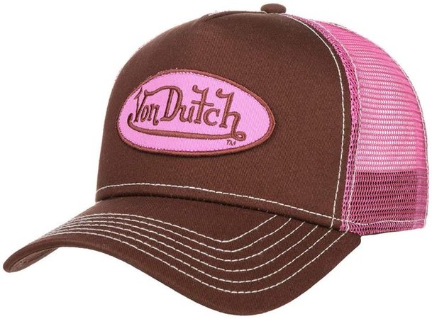 brown&pink von dutch hat