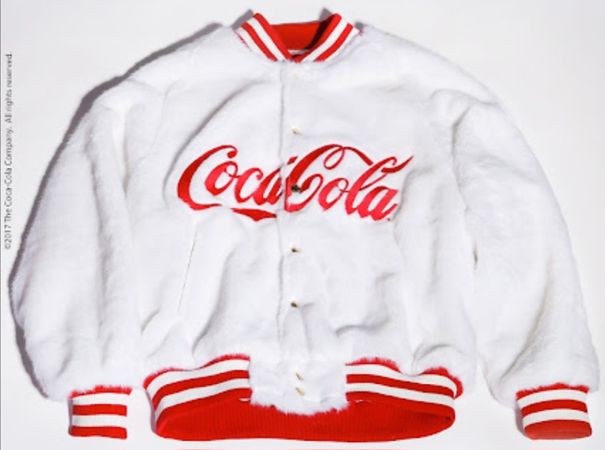 Joyrich x Coca Cola Faux Fur Varsity Jacket