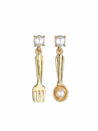 Oscar de la Renta faux pearl-detail earrings - FARFETCH