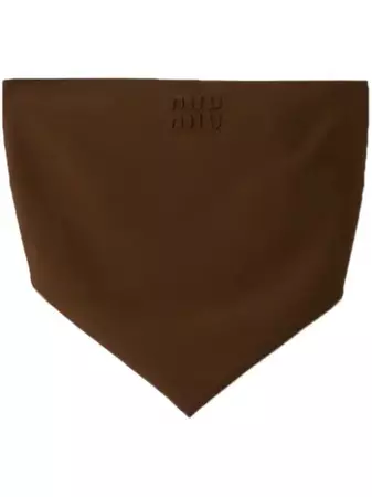 Miu Miu logo-appliqué Handkerchief Top - Farfetch