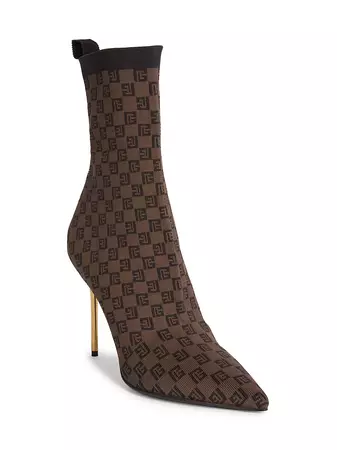 Shop Balmain Skye-Mini Jacquard Ankle Boots | Saks Fifth Avenue
