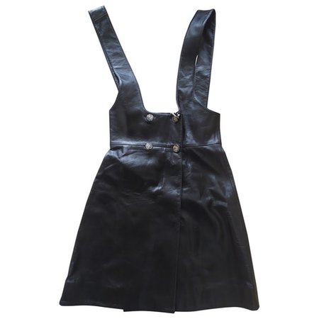 Vestidos Alexa chung Negro talla XS International de en Cuero - 9678430