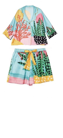 Hipnos and Nicte Aloha Hawaii Silk Pyjama Set