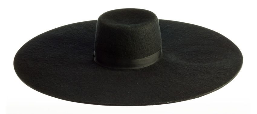 wide brim hat fashion black - Google Search