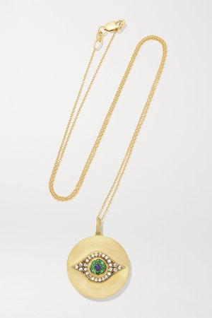 Gold Golden Dawn 18-karat gold multi-stone necklace | Ileana Makri | NET-A-PORTER