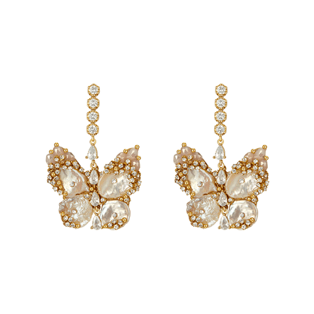 JESSICABUURMAN – NEAXA Diamante Butterfly Earrings - Pair