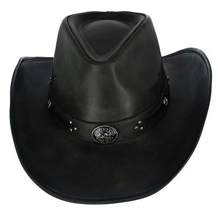 *clipped by @luci-her* Kenny K Men's Faux Leather Western Hat DL10 Cowboy Style