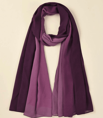 purple ombré scarf