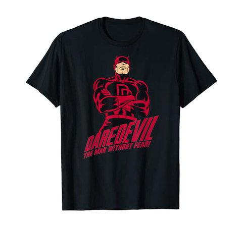 Amazon.com: Daredevil Superhero Man Without Fear Graphic T-Shirt: Clothing