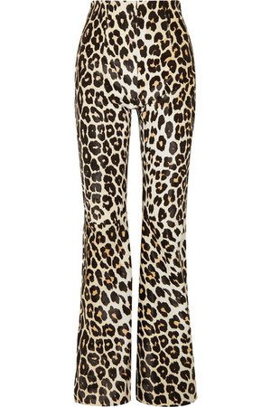 16ARLINGTON | Newman leopard-print calf hair flared pants | NET-A-PORTER.COM