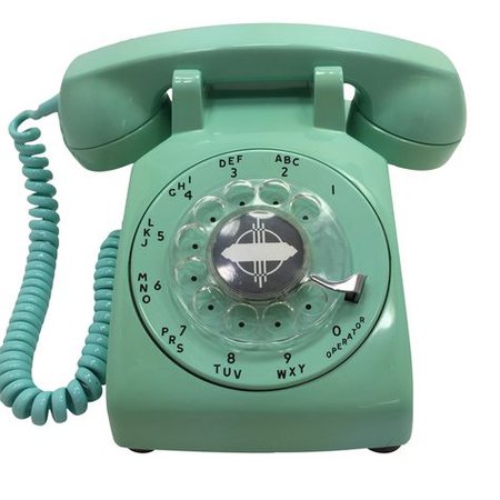 mint green retro telephone png filler aesthetic