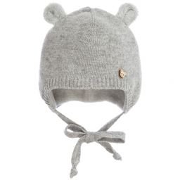 Jamiks - Grey Wool Knitted Baby Hat | Childrensalon