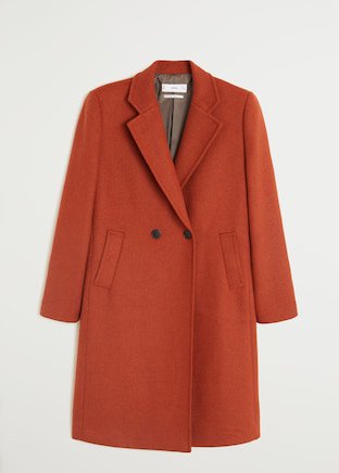 Lapelled straight-cut coat - Women | Mango USA brown
