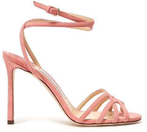 Mimi 100 Wrap Around Suede Sandals - Womens - Pink