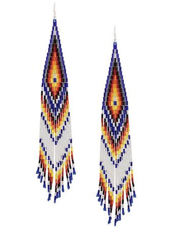 Jessie Western long beaded earrings