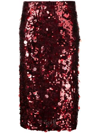 P.A.R.O.S.H. Guilty Sequined Pencil Skirt