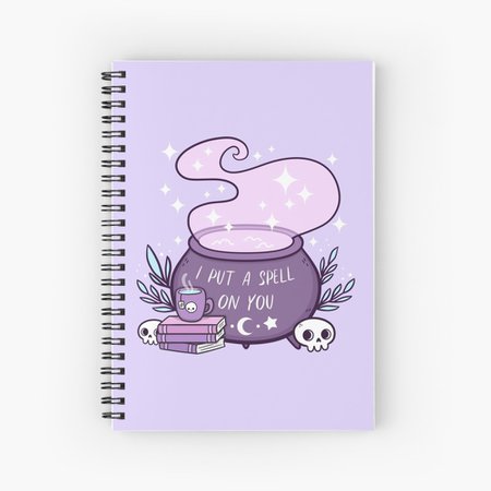 "Witch Cauldron // Purple" Spiral Notebook by nikury | Redbubble