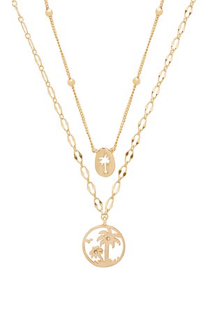 Layered Palm Tree Necklace