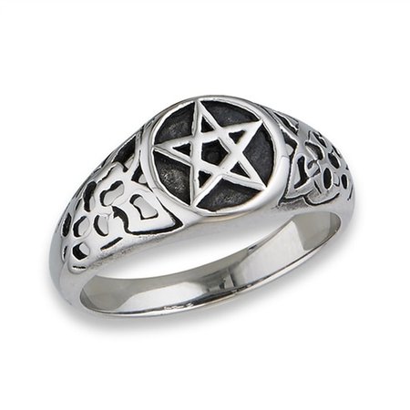 Stainless Steel Pentagram Ring