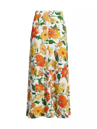 Shop Stella McCartney Floral Flared Mini-Skirt | Saks Fifth Avenue